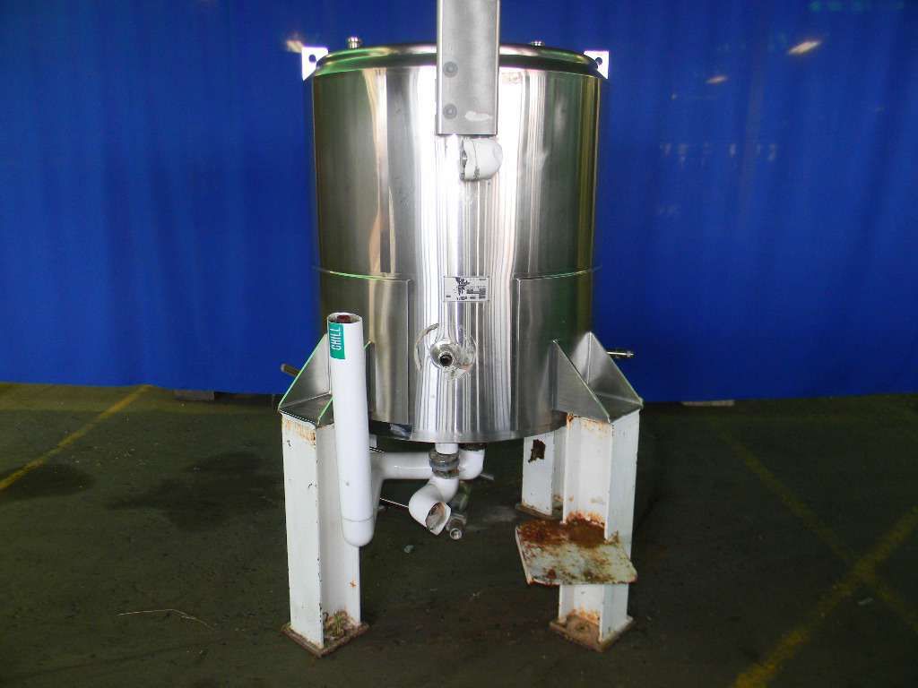 Verticall Jacketed Stainless Steel Tank 150 Gallons 